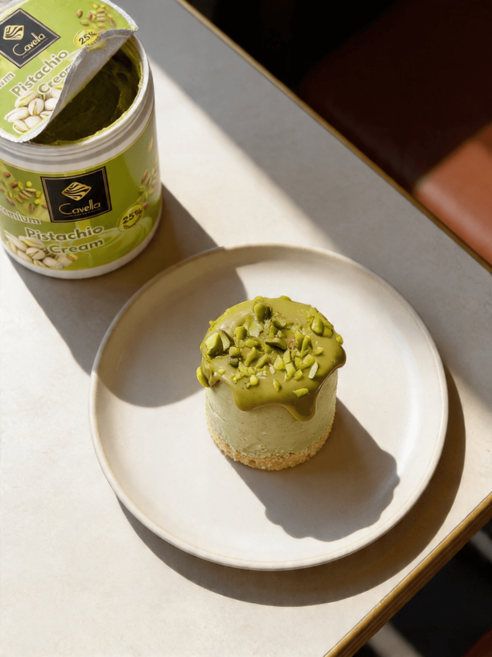 Pistachio cheesecake